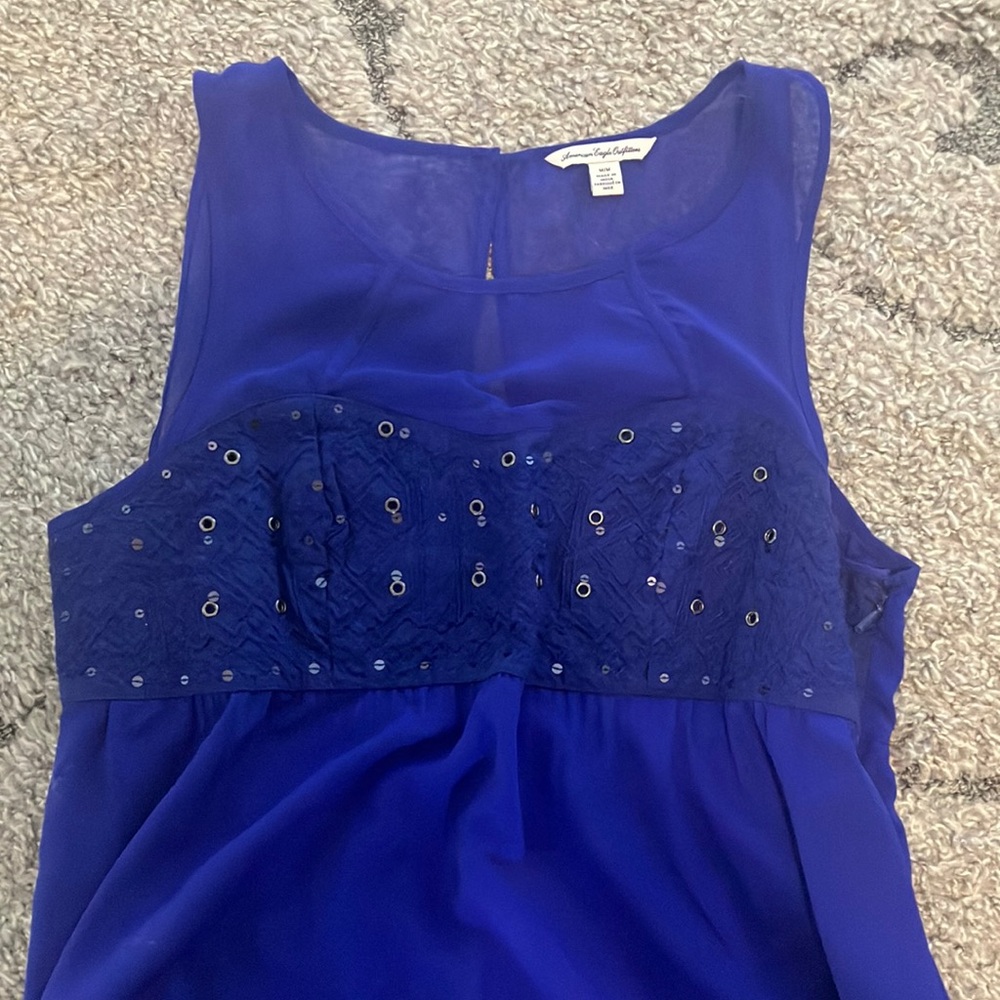 American Eagle Outfitters Blue Tank Top